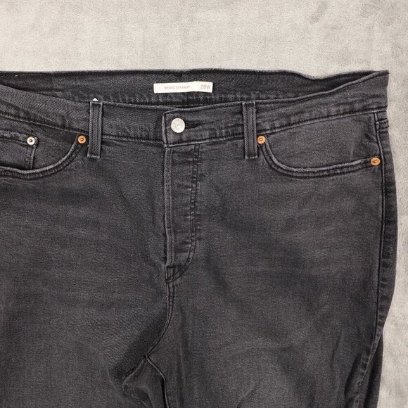 Levi's jeans Wedgie Straight women's 20W vintage black denim red tab - Picture 2 of 14